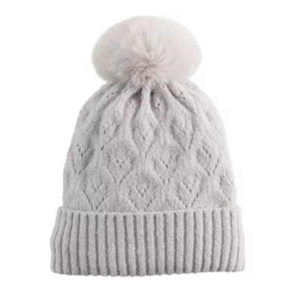 LC Lauren Conrad Heart Pointelle Beanie